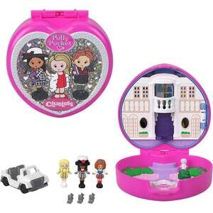 Polly Pocket Micro Dolls, Clueless Movie Collector Compact, Mini Playset Figures